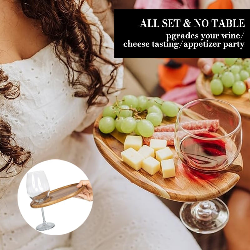 Wine and Cheese Serving Plate Set