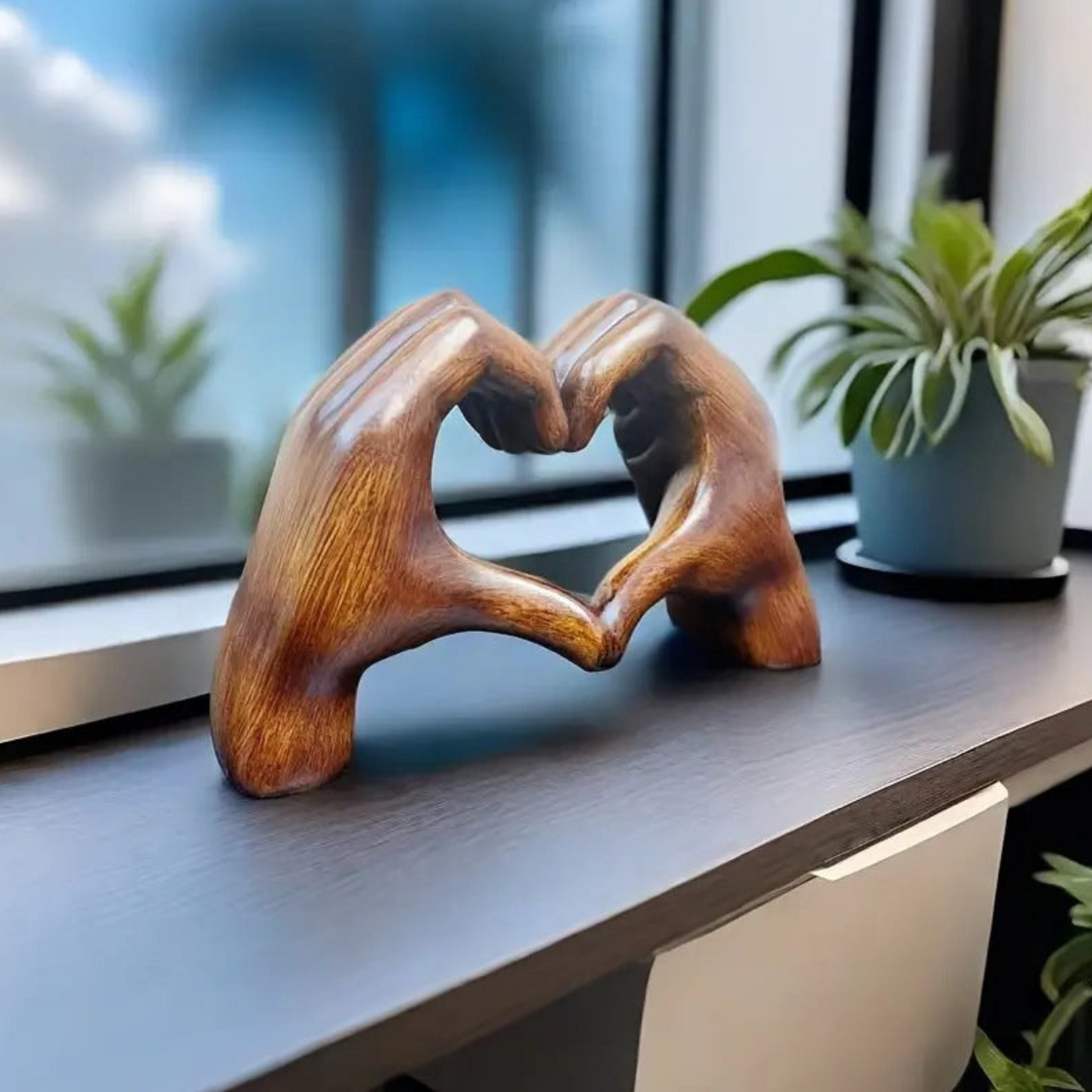 Natural Oak Wooden Heart Decoration - Yeezlab