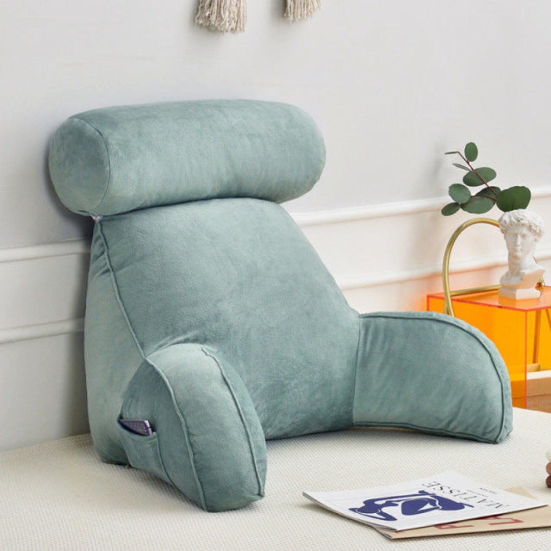 Ergonomic Support Pillow with Arms and Adjustable Neckrest