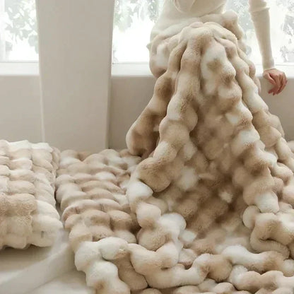 Soft Plush Faux Fur Wearable Blanket