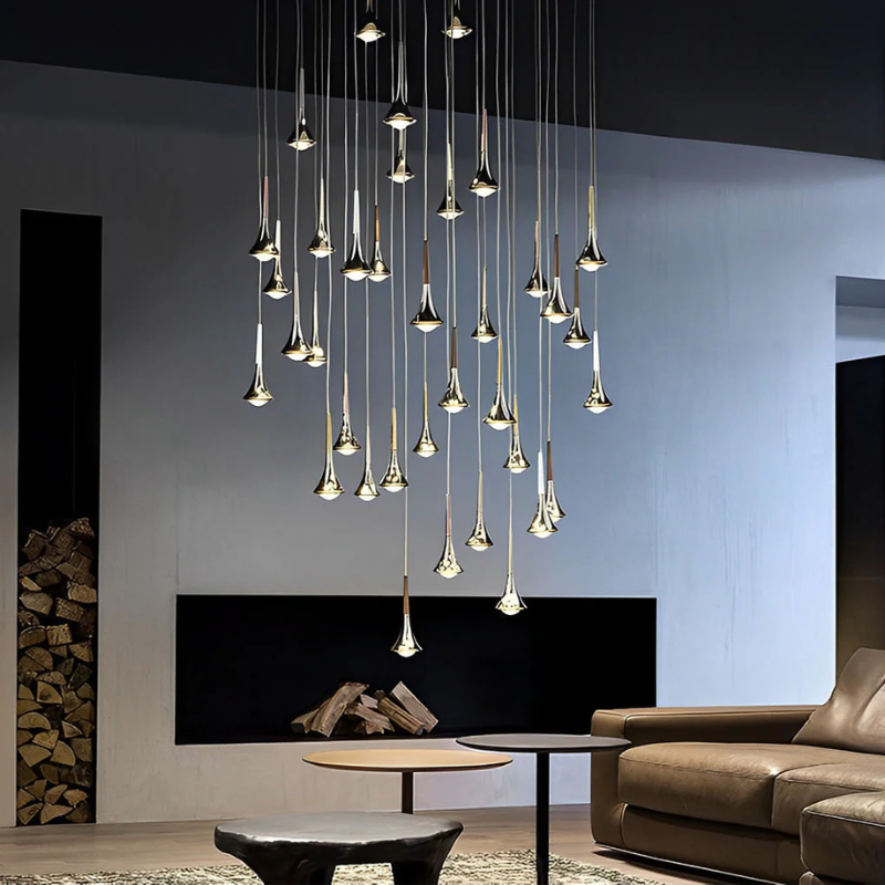 Sleek Metal Drop Pendant Light