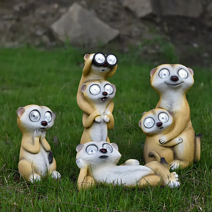 Colorful Meerkat Solar Desk Lamp