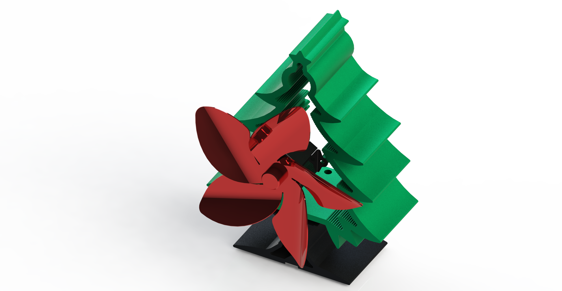 Efficient 5 Blade Heat Powered Stove Fan - Yeezlab