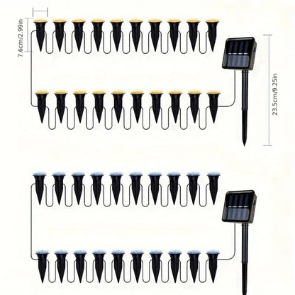 Bright Solar Powered Garden Pathway Lights Set