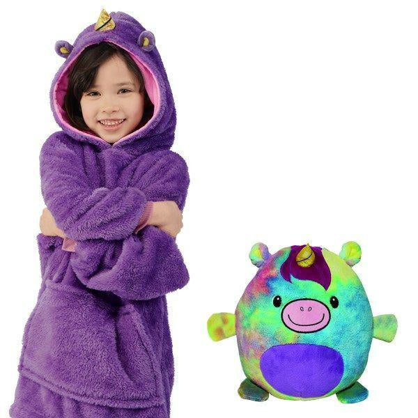 Soft Plush Kids Hoodie Teddy Bear Cushion Toy - Yeezlab