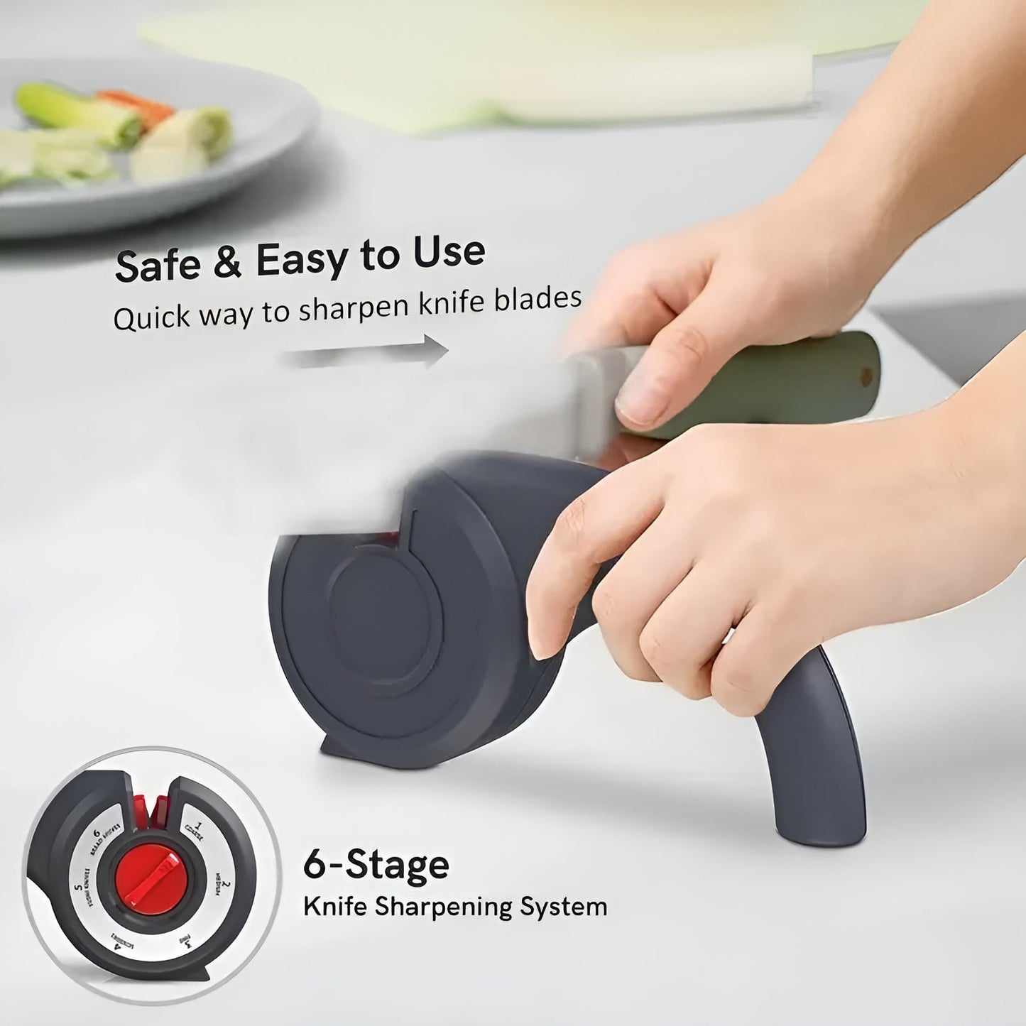 Premium 6-in-1 Pocket Tool Knife Sharpener Set
