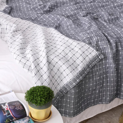 Lightweight Cozy Cotton Throw Blanket