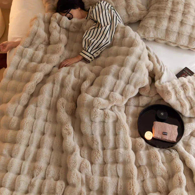 Plush Fuzzy Throw Blanket