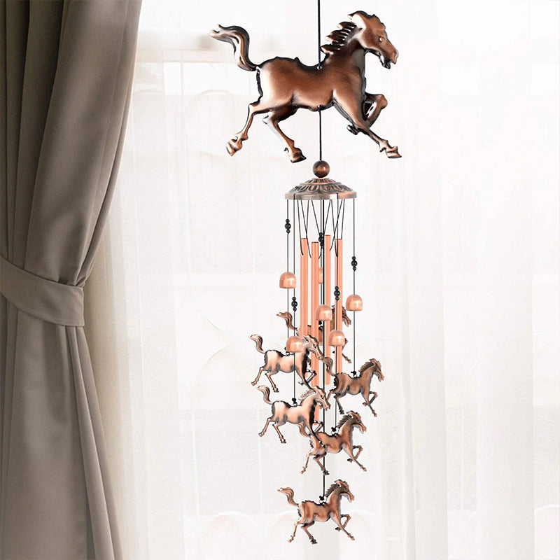 Vintage Copper Horse Wind Chime - Yeezlab