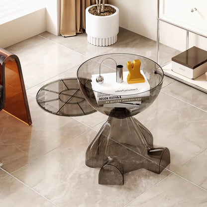 Clear Glass Compact Coffee Table