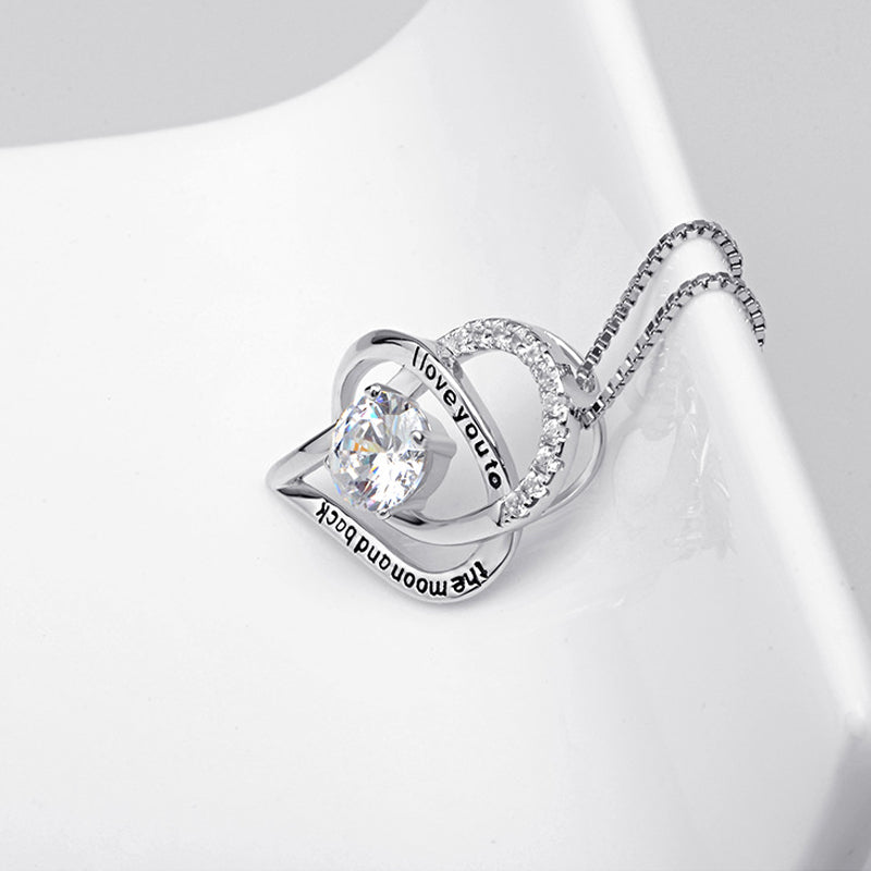 Lovely Mom Heart Pendant Necklace