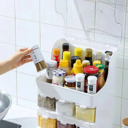 Space Saving Double Tier Spice Rack Organizer