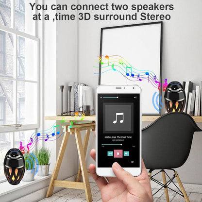 Compact LED Bluetooth Speaker with Warm Glow Effect