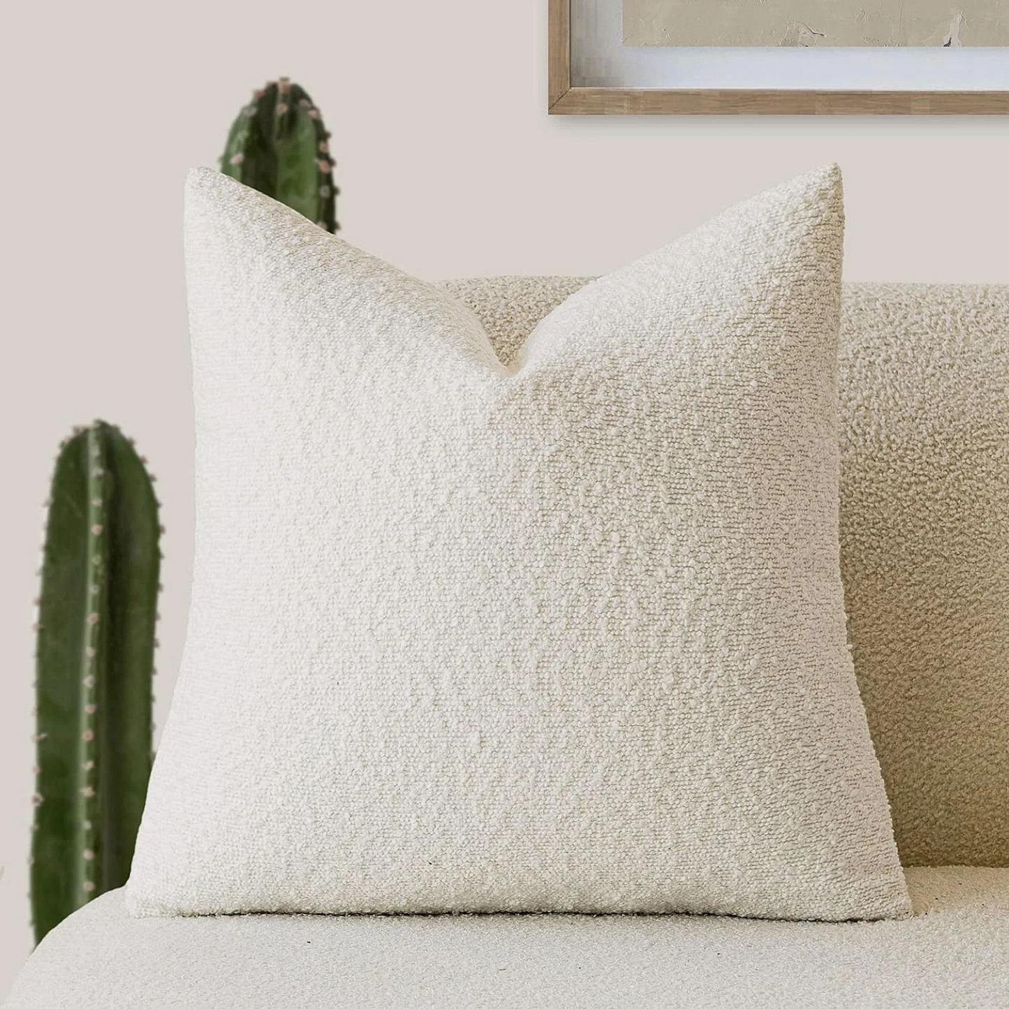 Soft Boucle Throw Pillow Cover 45x45cm Home Decor - Yeezlab