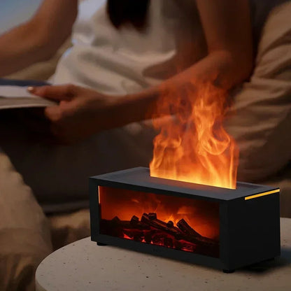 Colorful LED Flame Electric Fireplace Aroma Diffuser