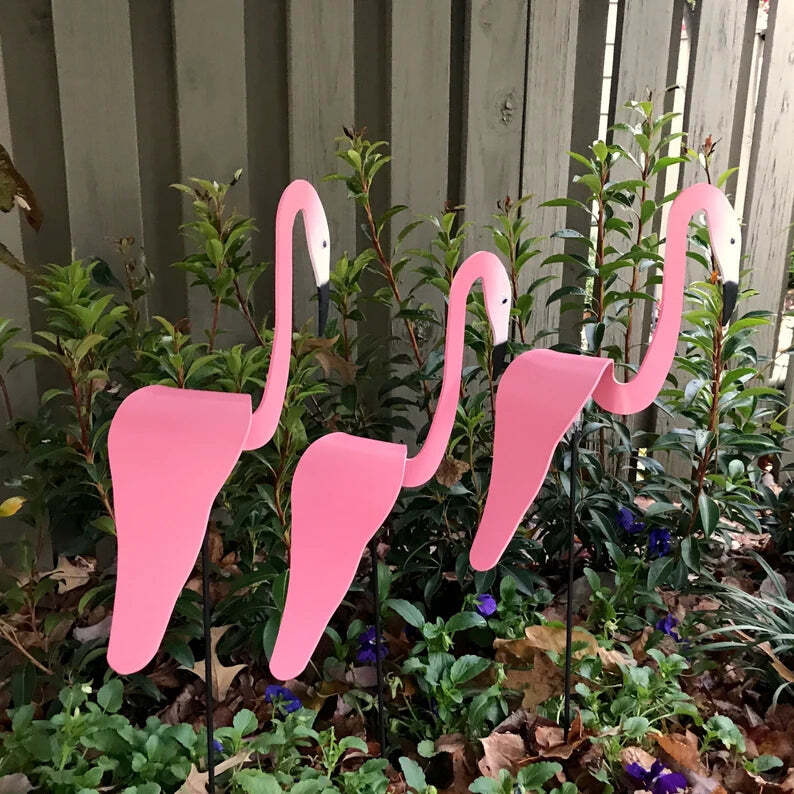 Colorful Pink Outdoor Lawn Ornament
