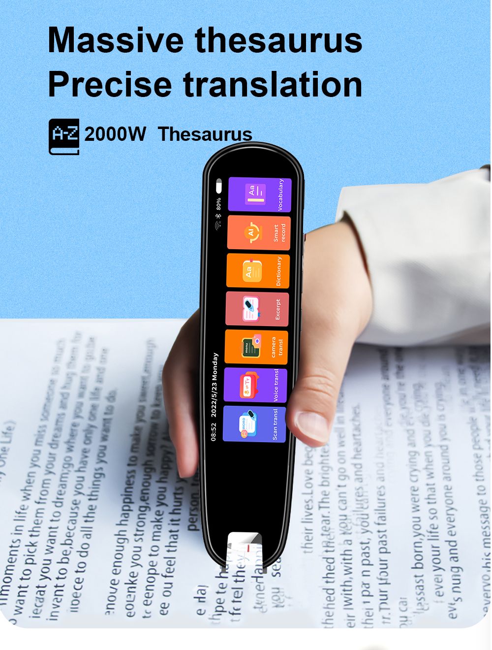Portable Instant Language Translator Pen Scanner