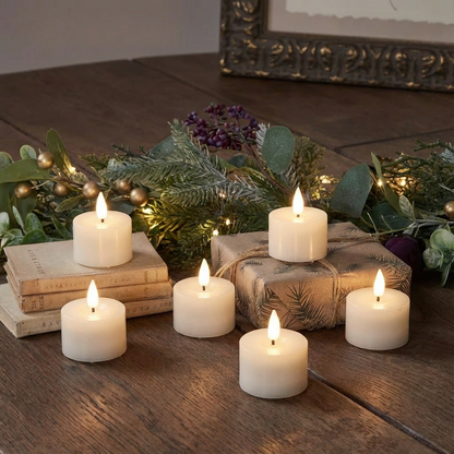 Flickering LED Light Candles - 6 Pcs