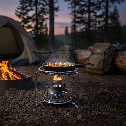 Compact Outdoor Stainless Steel Camping Stove