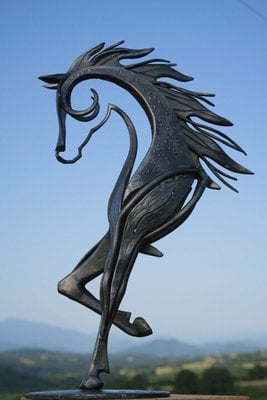 Contemporary Iron Horse Figurine