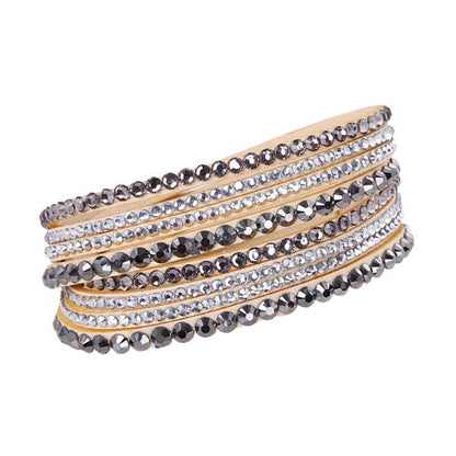 Sparkling Women's Rhinestone Layered Bracelet Jewelry