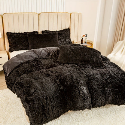 Cozy Fleece Duvet Cover Set with Zipper