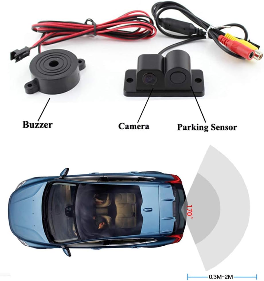 Car Backup Camera with Sensor Parking Aid System
