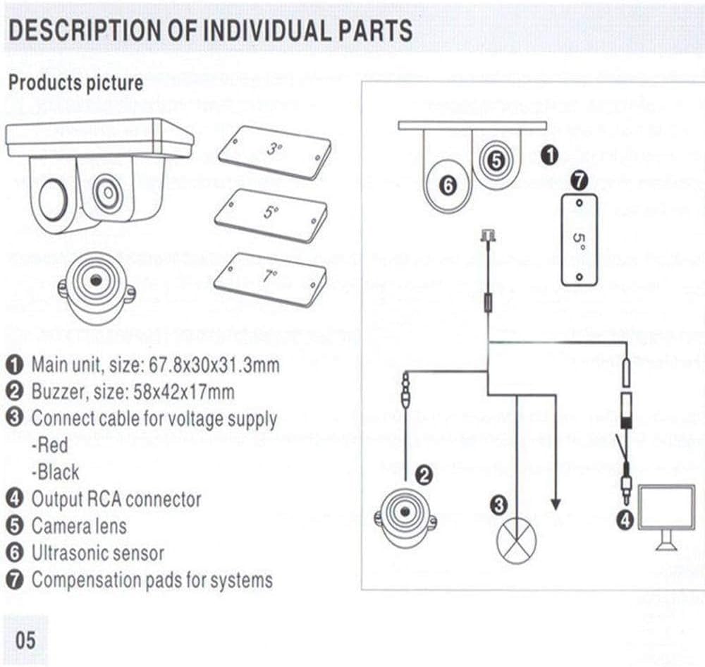 Car Backup Camera with Sensor Parking Aid System