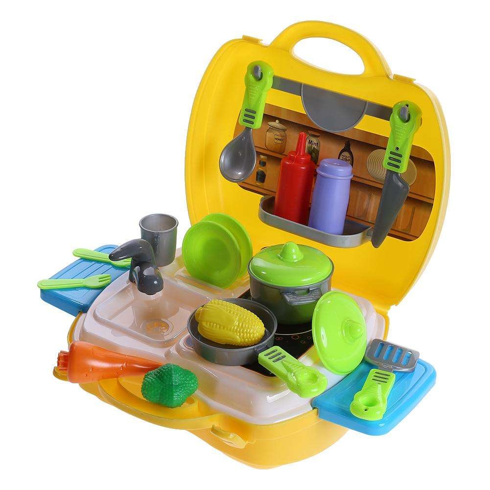 Fun Kids Kitchen Play Set with Cooking Accessories