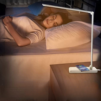 Compact LED Desk Lamp with USB Port and Adjustable Brightness