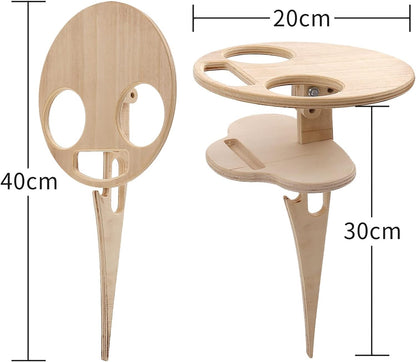 Folding Compact Wine Serving Table