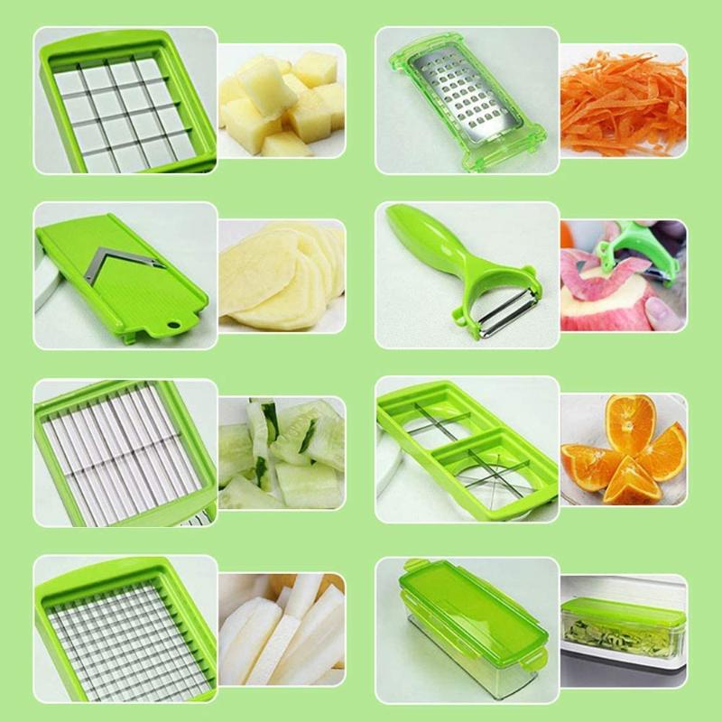 Easy Use 12-in-1 Veggie Chopper with Safety Guard