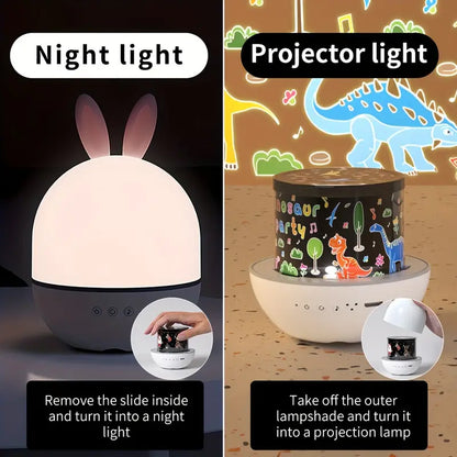 Colorful Rabbit Night Light Projector