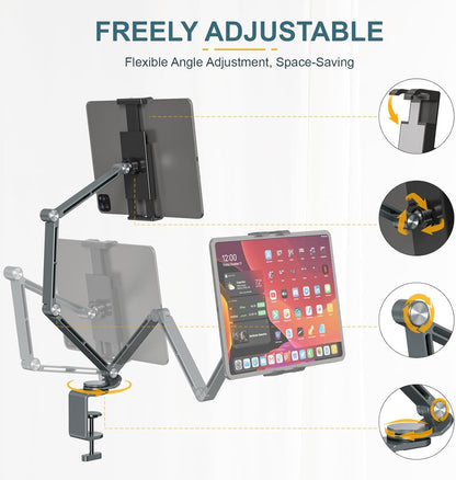 Portable Folding Tablet Holder with 360 Degree Rotation