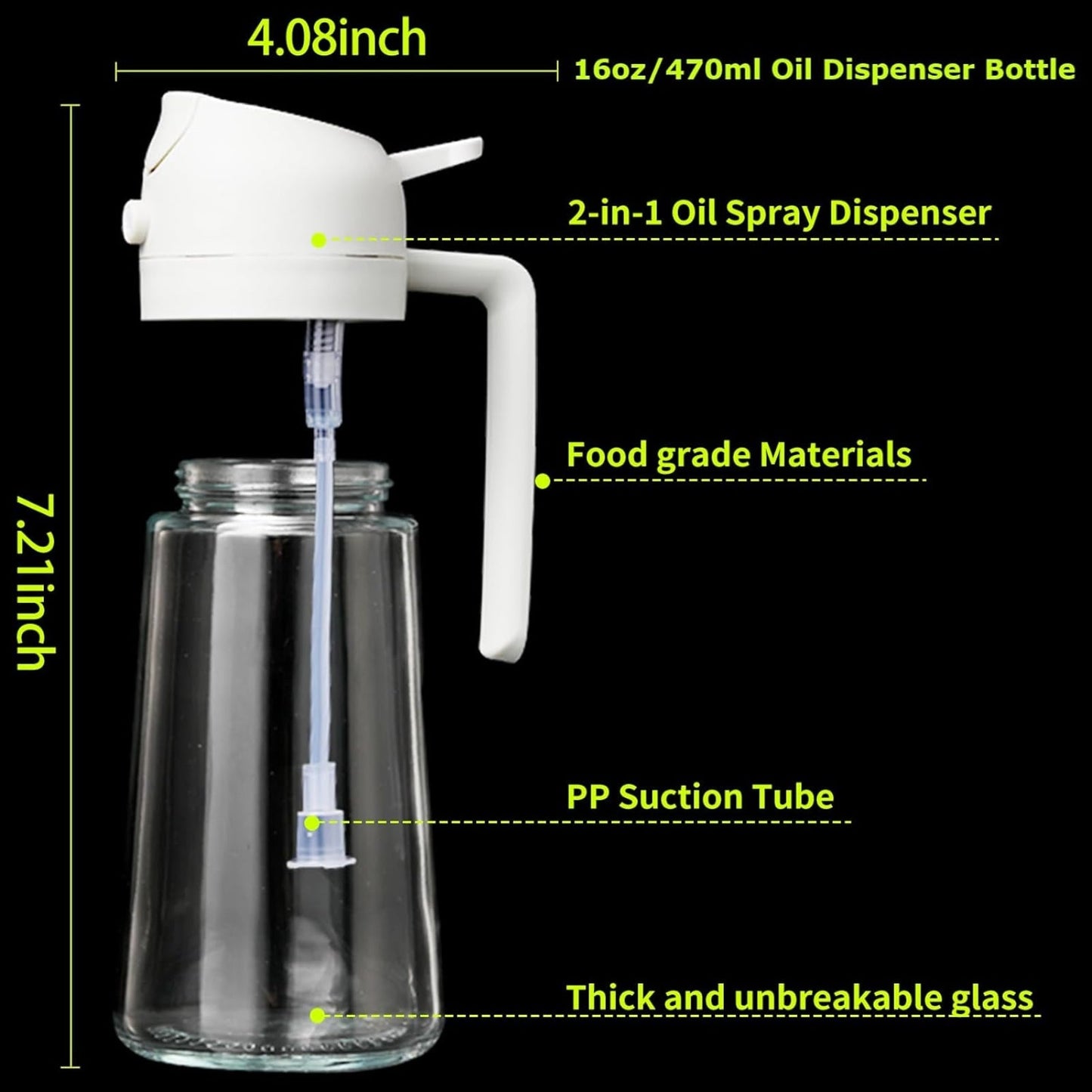 Easy Oil Spray Dispenser Bottle for Healthy Cooking