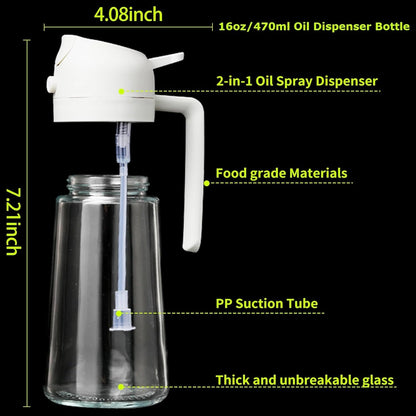 Easy Oil Spray Dispenser Bottle for Healthy Cooking