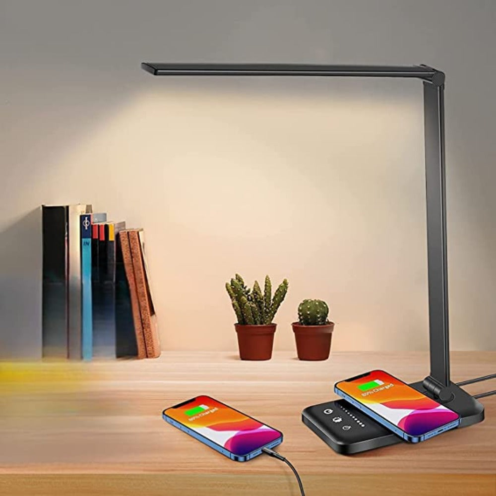 Compact LED Desk Lamp with USB Port and Adjustable Brightness - Yeezlab