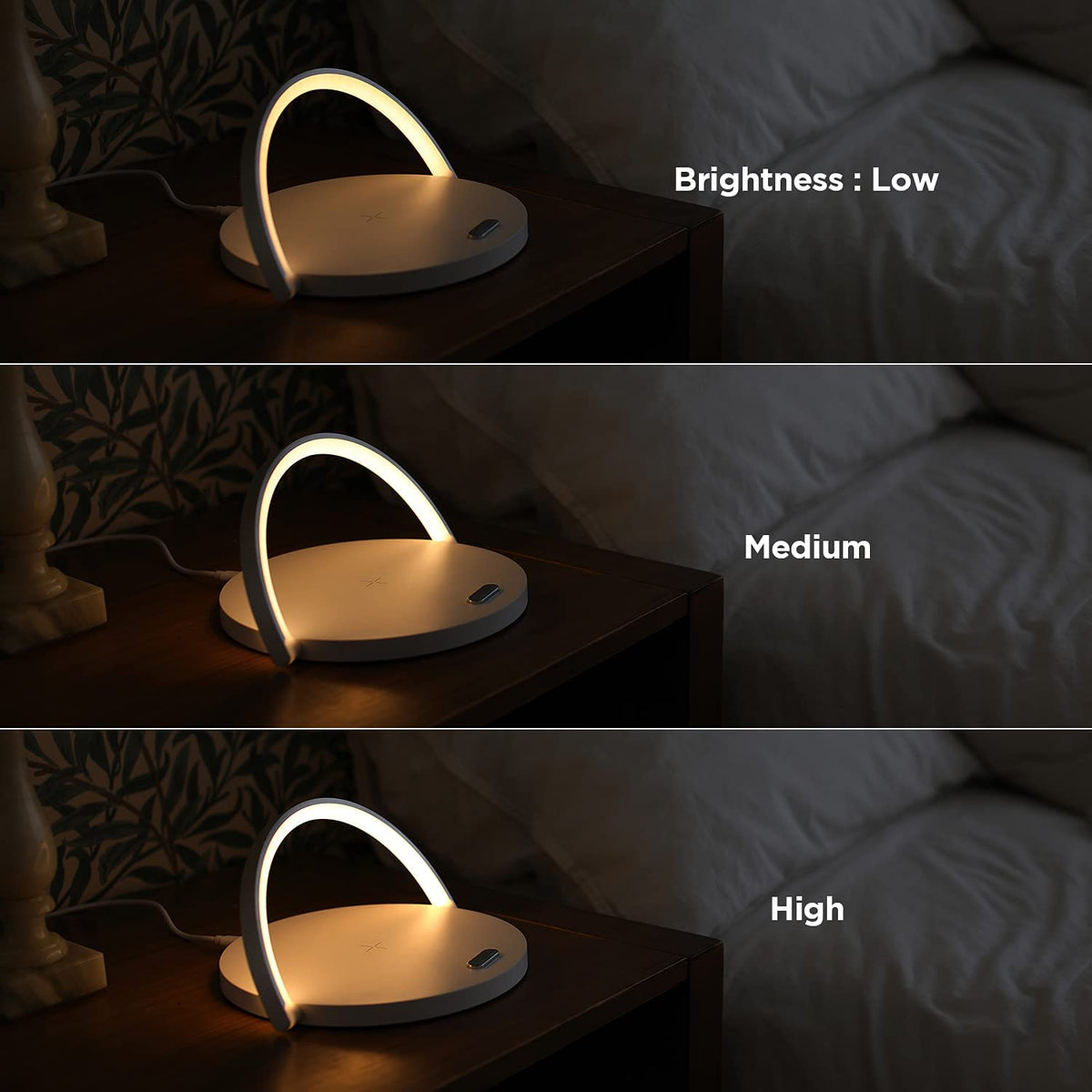 3-in-1 Portable LED Desk Lamp with Wireless Charger