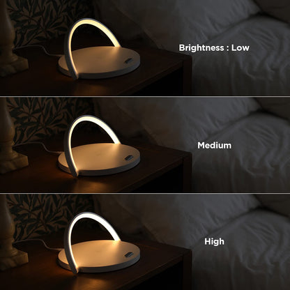 3-in-1 Portable LED Desk Lamp with Wireless Charger