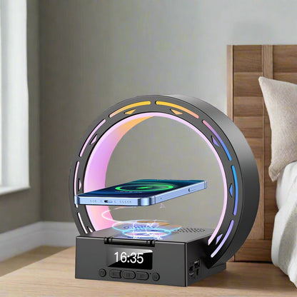 Wireless Speaker Table Lamp with Charger and Clock - Yeezlab