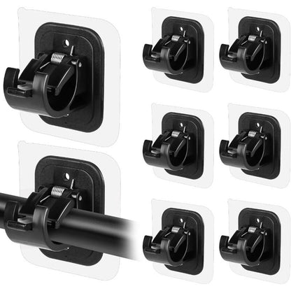 Easy Fit Curtain Rod Brackets - No Drill Required