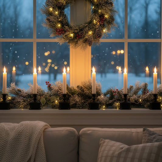 Set of 6 Wireless Sensor LED Window Candles