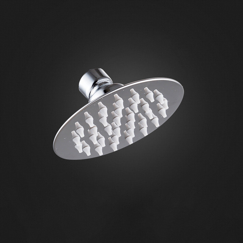 Silver Stainless Steel Round Shower Head - Yeezlab