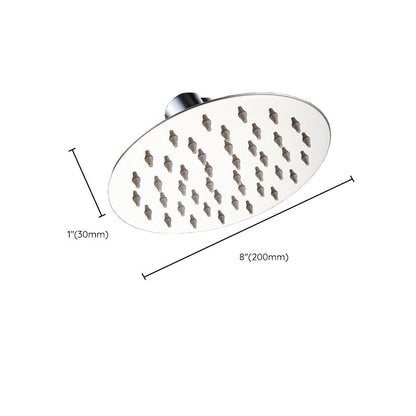 Silver Stainless Steel Round Shower Head
