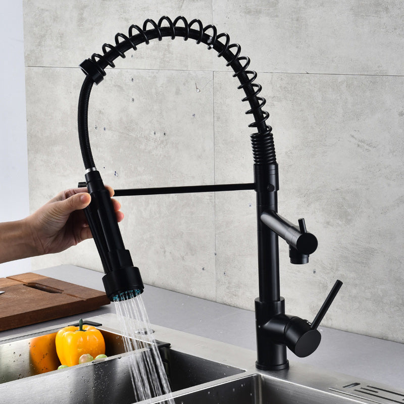 Luxury Brass Bathroom Faucet 3-Function Sink Tap