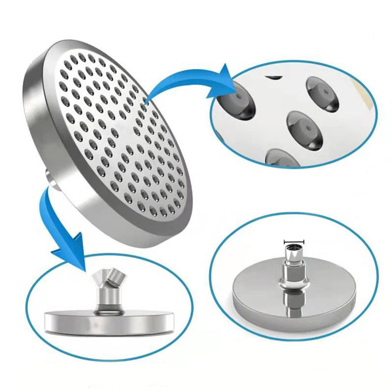 Modern Stainless Steel Wall Mount Round Shower Head Set