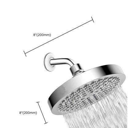 Modern Stainless Steel Wall Mount Round Shower Head Set