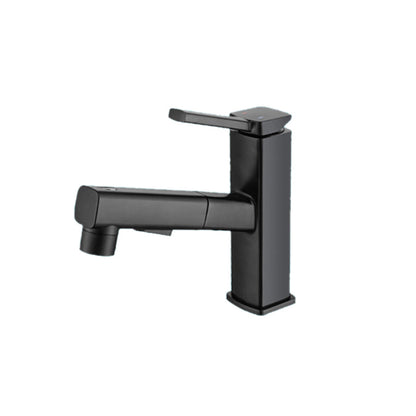 Single Handle Pull-Out Kitchen Sink Faucet with Rotating Spout - Yeezlab