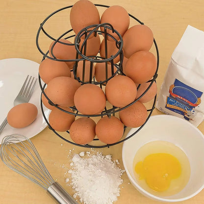 Space Saving Egg Storage Carousel Rack