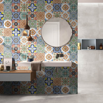 Stylish Multi-Colored Peel and Stick Vinyl Flooring